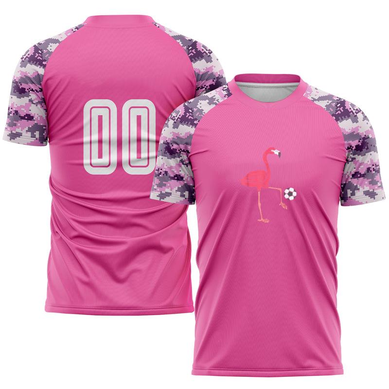 Flamingo Playing Soccer Classic Soccer Jersey