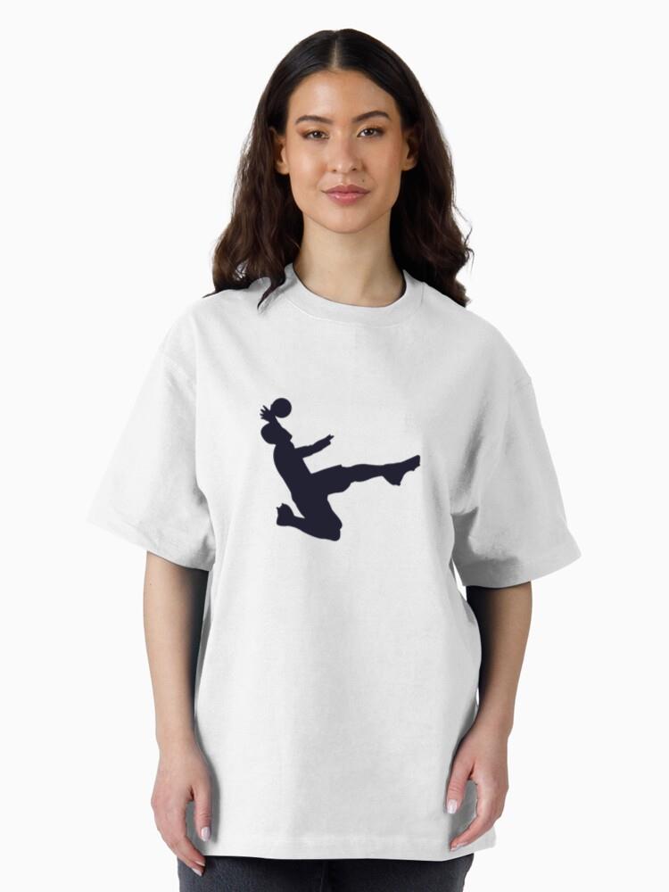 Soccer Player Goalkeeper Silhouette Svg Oversized T-Shirt - Image 3