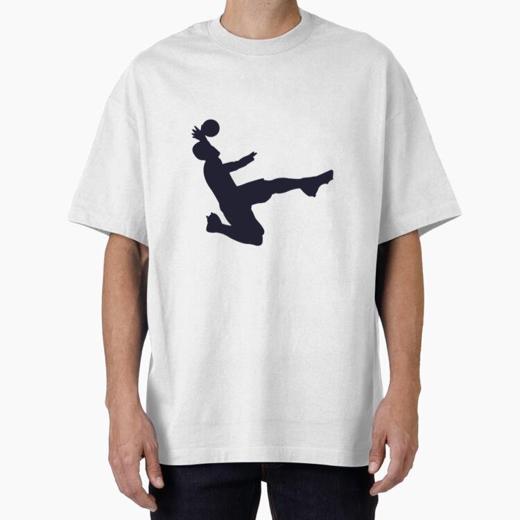 Soccer Player Goalkeeper Silhouette Svg Oversized T-Shirt 