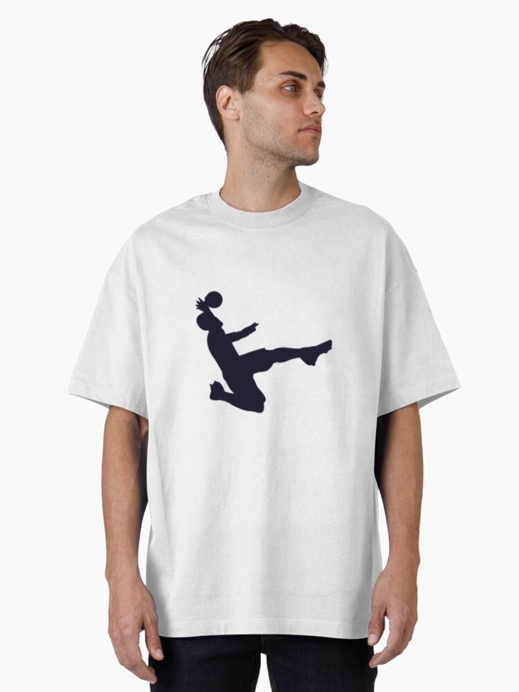Soccer Player Goalkeeper Silhouette Svg Oversized T-Shirt - Image 2