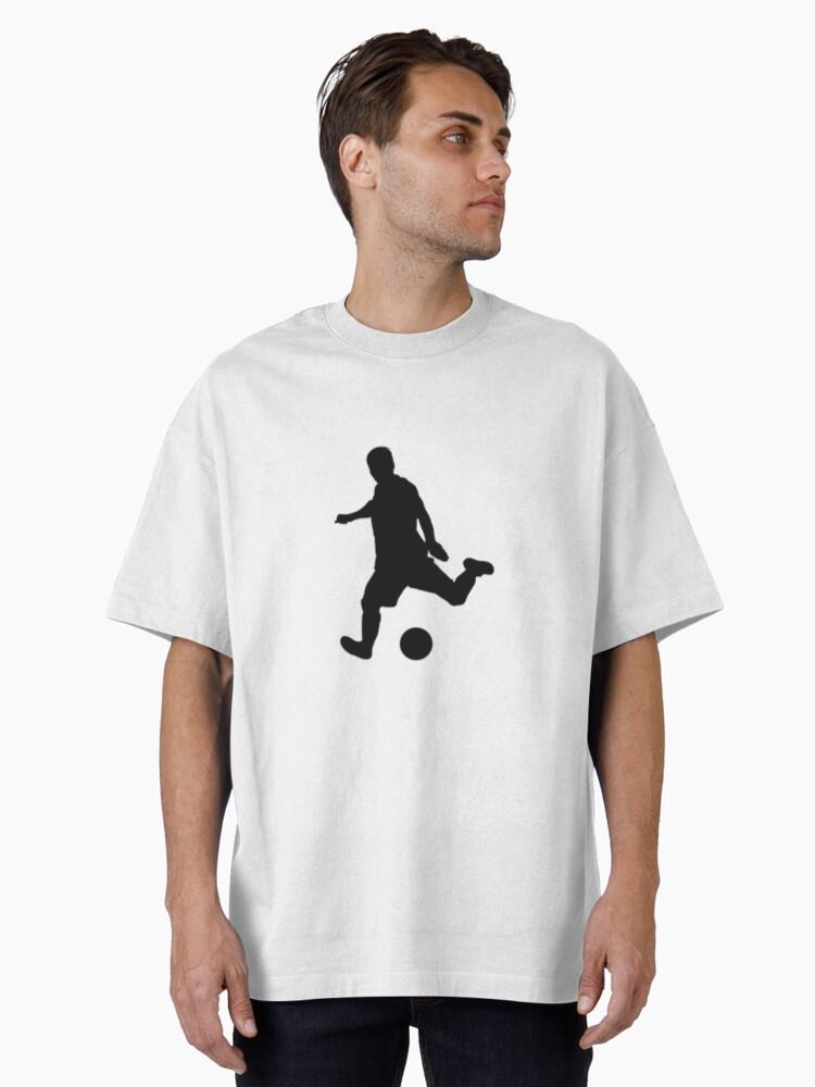 Soccer Player Kicking Ball Oversized T-Shirt - Image 2