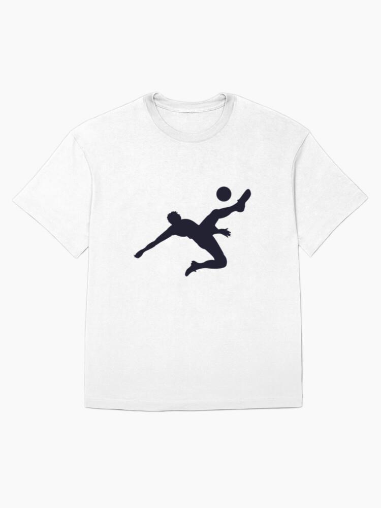 Soccer Player Kicking Silhouette Oversized T-Shirt - Image 4