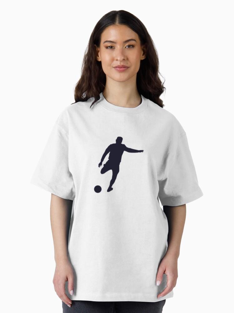 Soccer Player Silhouette Oversized T-Shirt - Image 3