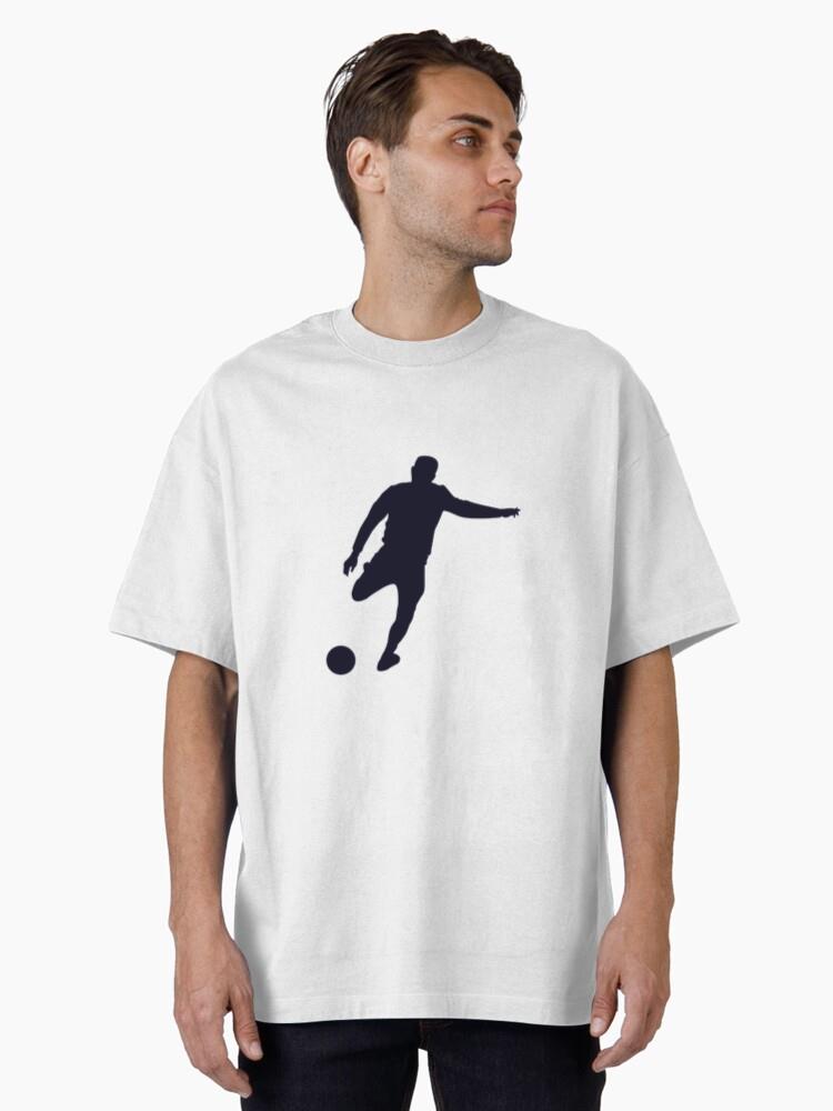 Soccer Player Silhouette Oversized T-Shirt - Image 2