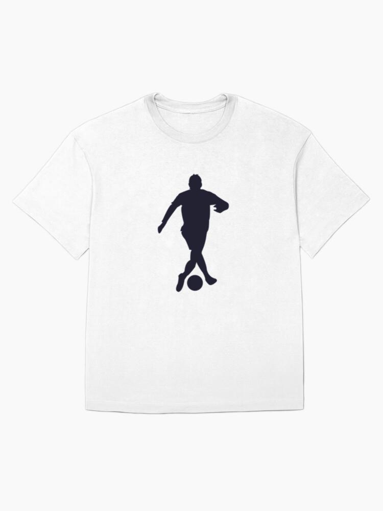 Soccer Player Tackling Silhouette Oversized T-Shirt - Image 4