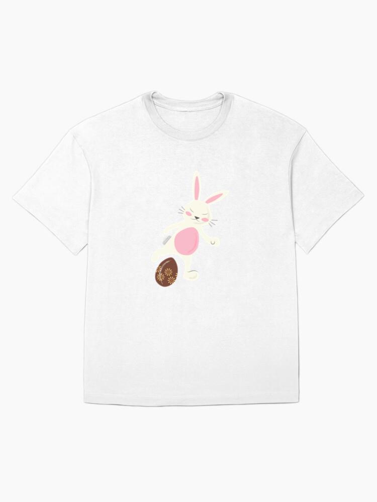 Soccer Rabbit Easter Egg Kick Oversized T-Shirt - Image 4