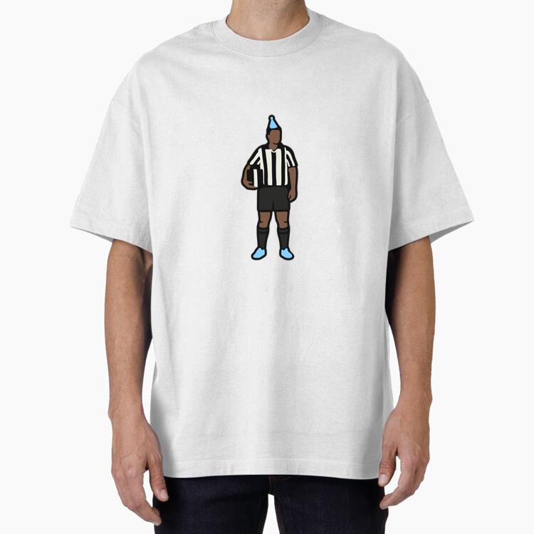 Soccer Referee With A Birthday Hat Oversized T-Shirt 
