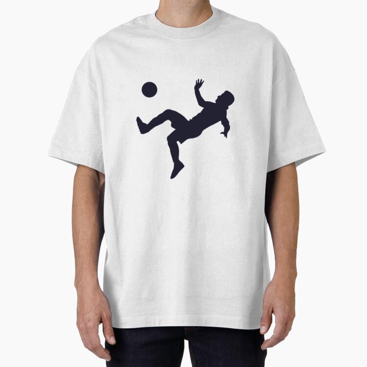 Soccer Shooting Silhouette Oversized T-Shirt 