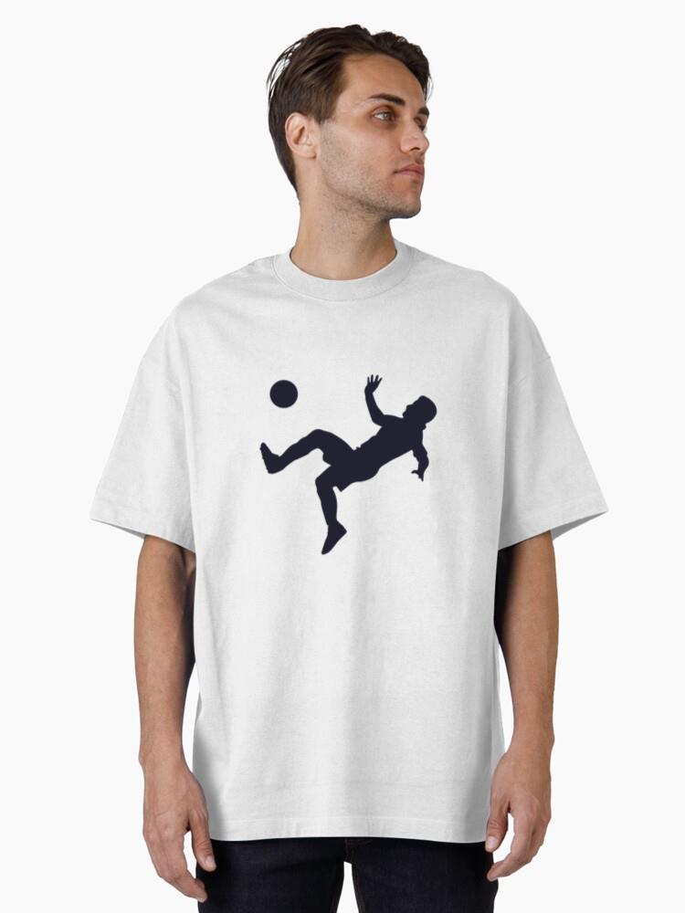 Soccer Shooting Silhouette Oversized T-Shirt - Image 2