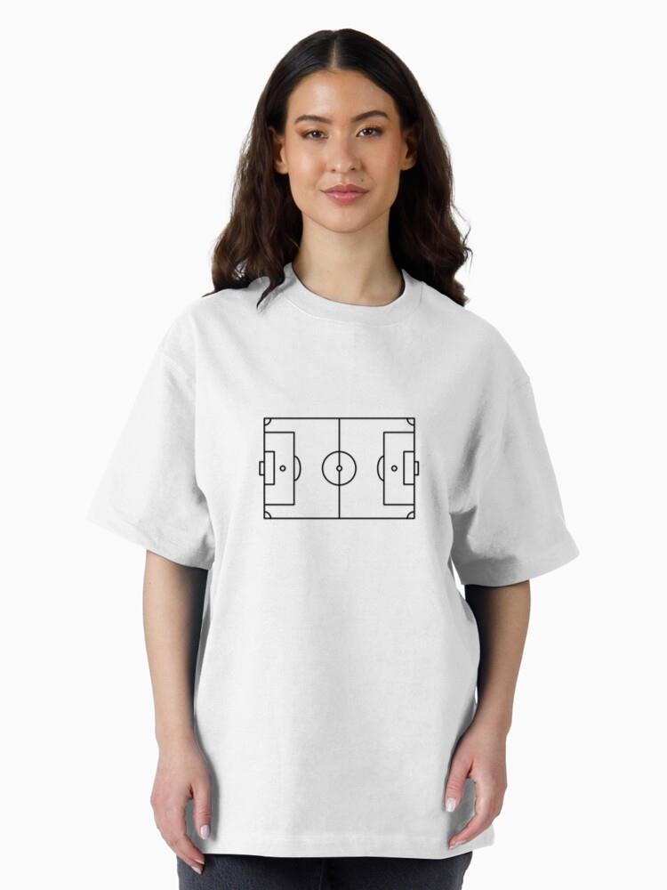 Soccer Sport Court Stroke Oversized T-Shirt - Image 3