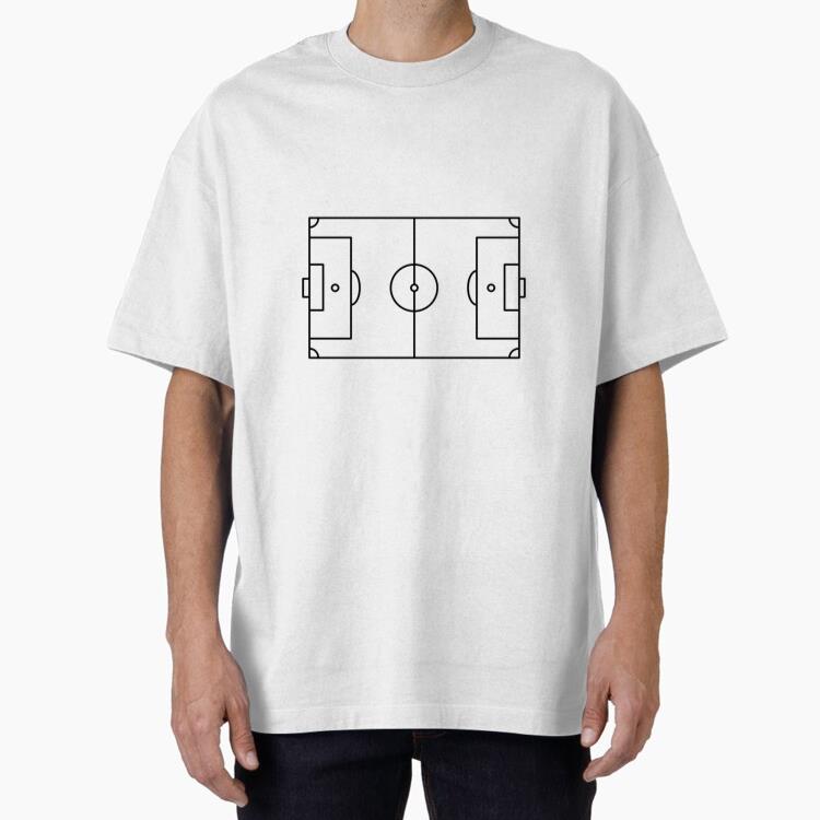 Soccer Sport Court Stroke Oversized T-Shirt 
