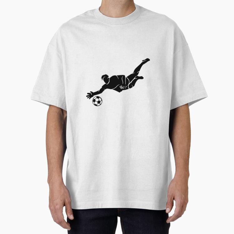 Soccer Sport Player Cut Out Oversized T-Shirt 