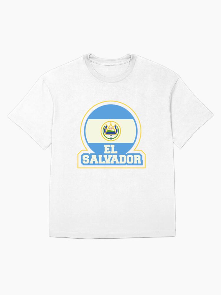 Soccer Sticker Allusive To El Salvador Oversized T-Shirt - Image 4