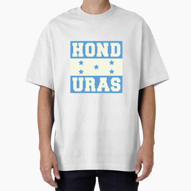 Soccer Sticker Allusive To Honduras Oversized T-Shirt 