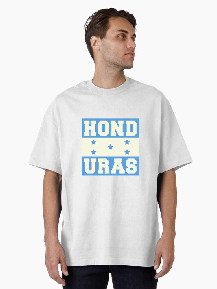 Soccer Sticker Allusive To Honduras Oversized T-Shirt - Image 2