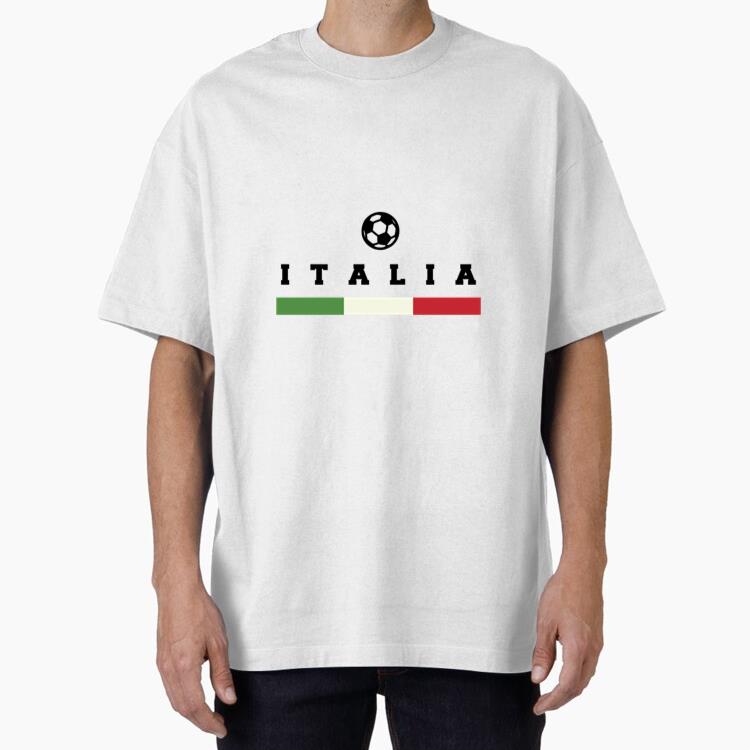 Soccer Sticker Allusive To Italy Oversized T-Shirt 