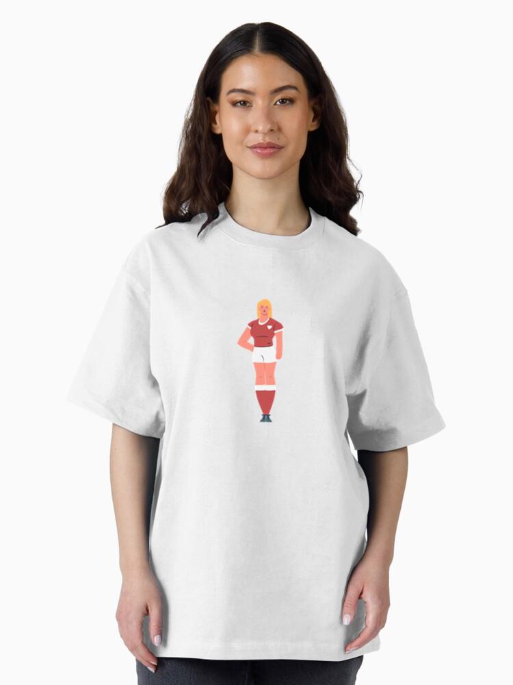 Soccer Woman Player Standing Oversized T-Shirt - Image 3