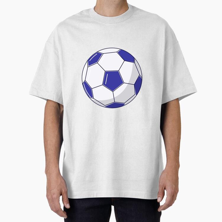 Sport Soccer Ball Illustration Oversized T-Shirt 