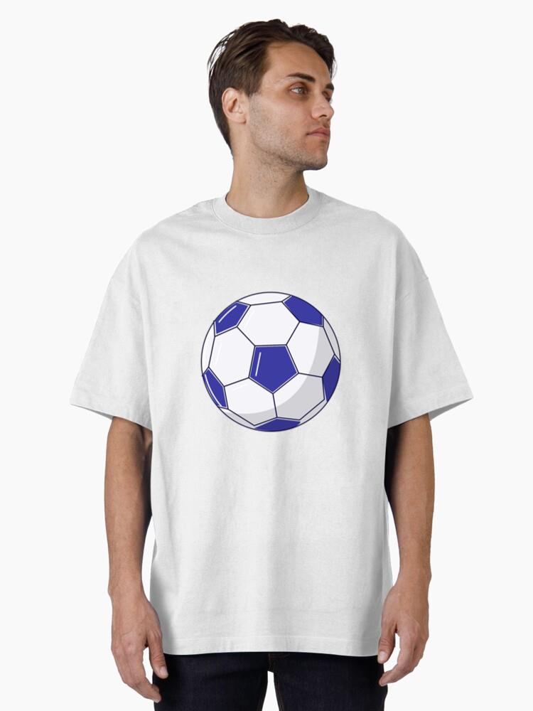 Sport Soccer Ball Illustration Oversized T-Shirt - Image 2