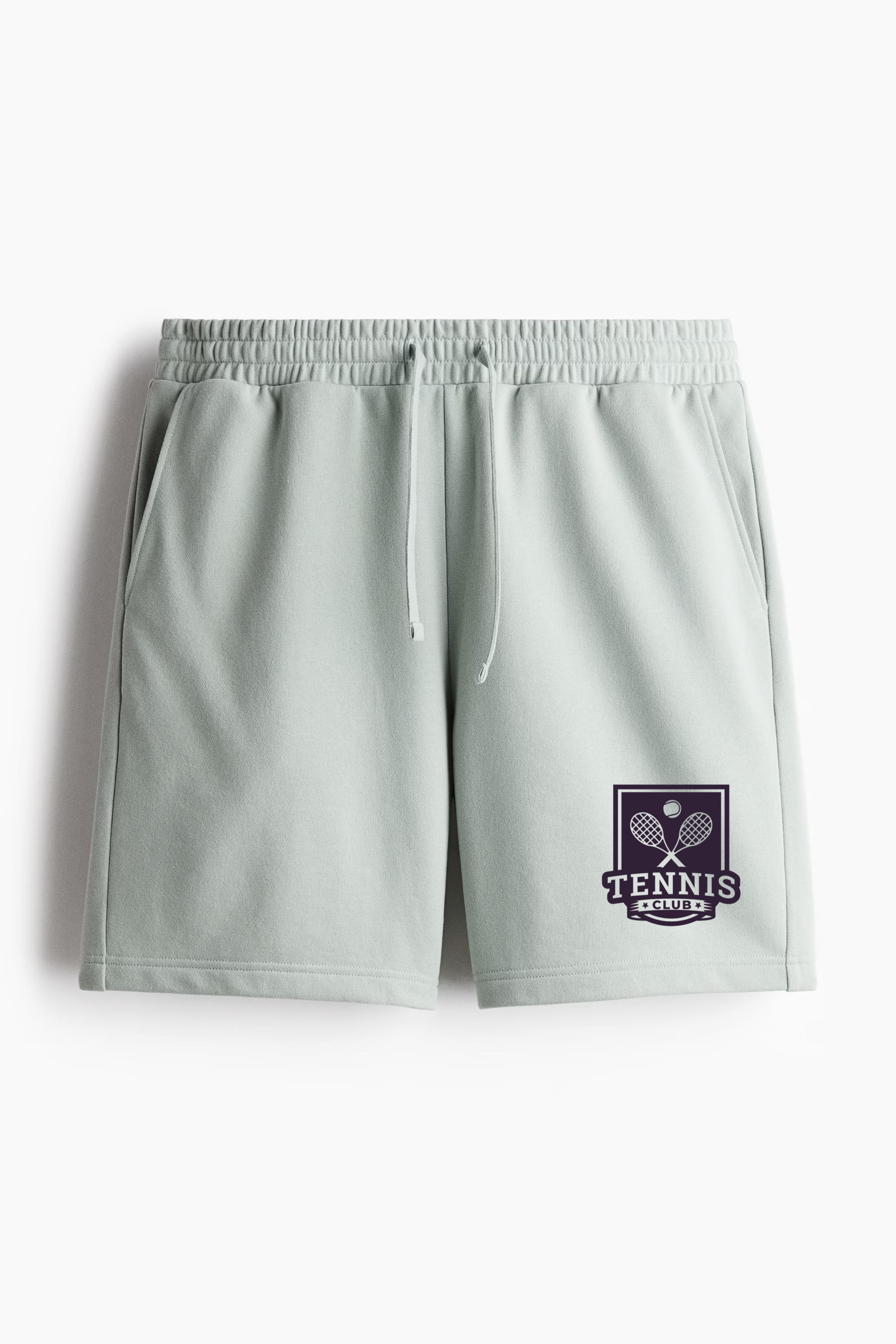 Tennis Club Racket Ball Badge Sticker Relaxed-Fit Shorts