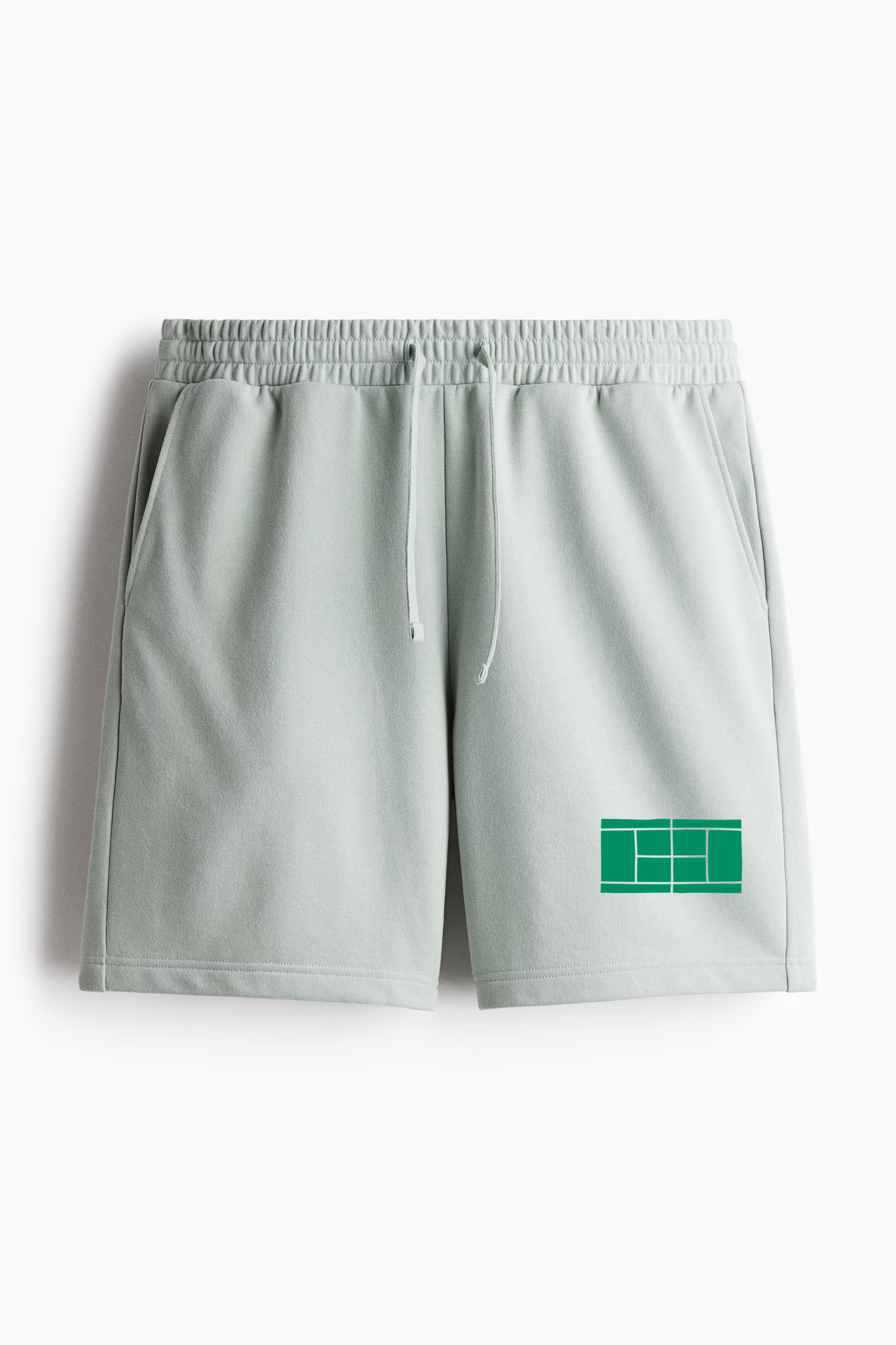 Tennis Court Cut Out Doodle Relaxed-Fit Shorts