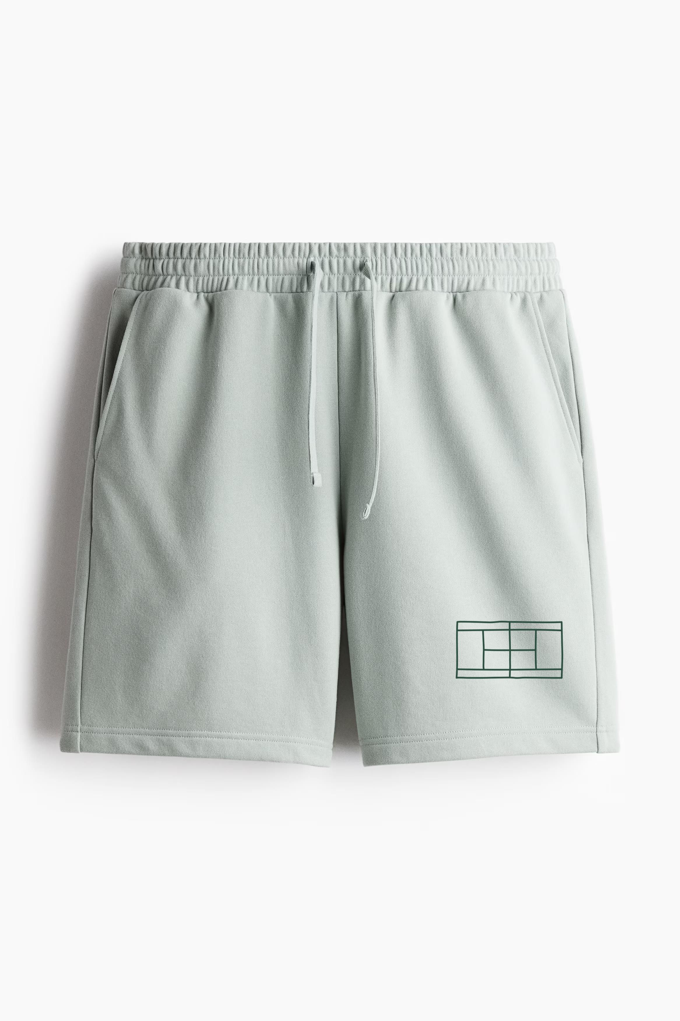 Tennis Court Stroke Outline Relaxed-Fit Shorts