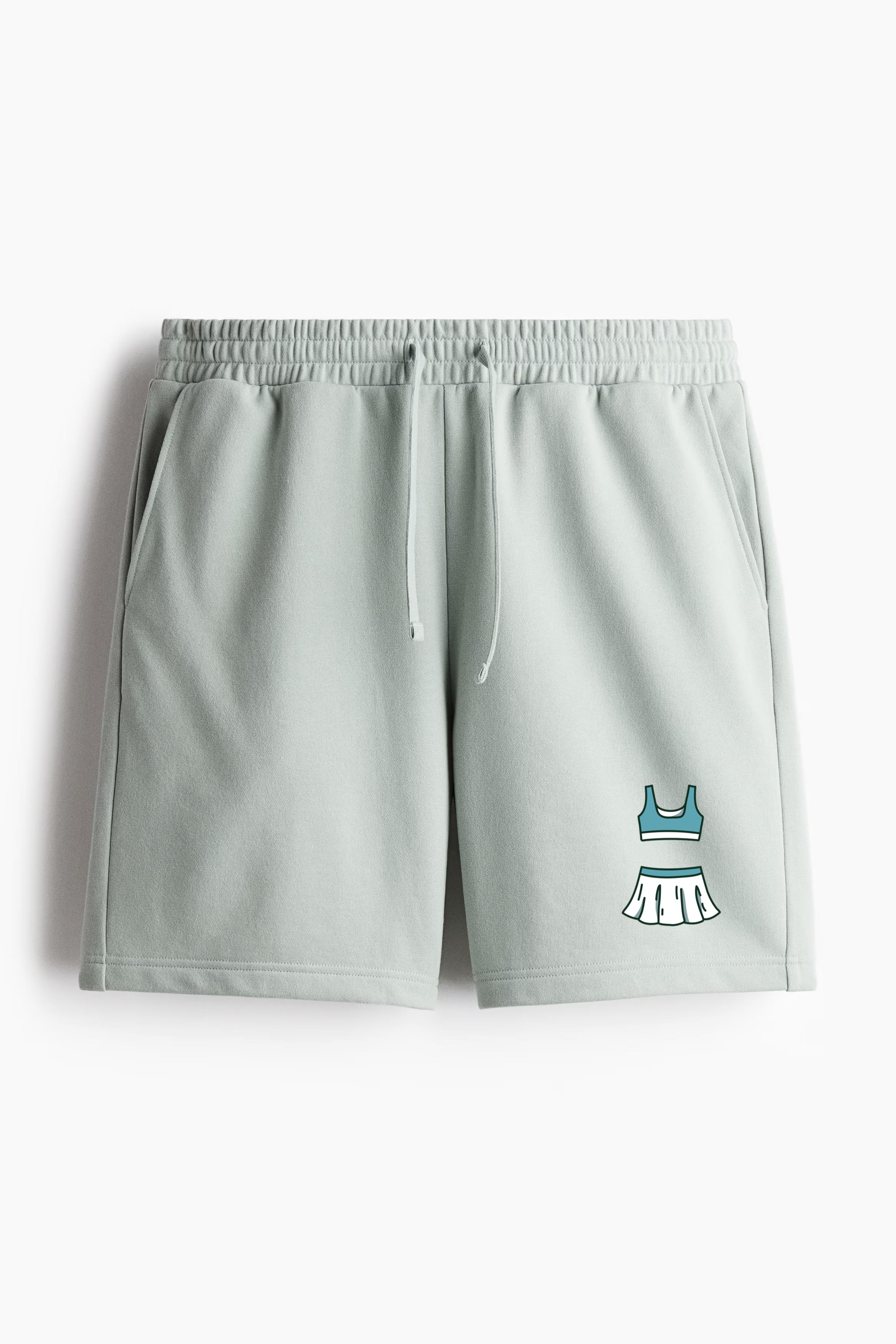 Tennis Female Uniform Doodle Relaxed-Fit Shorts