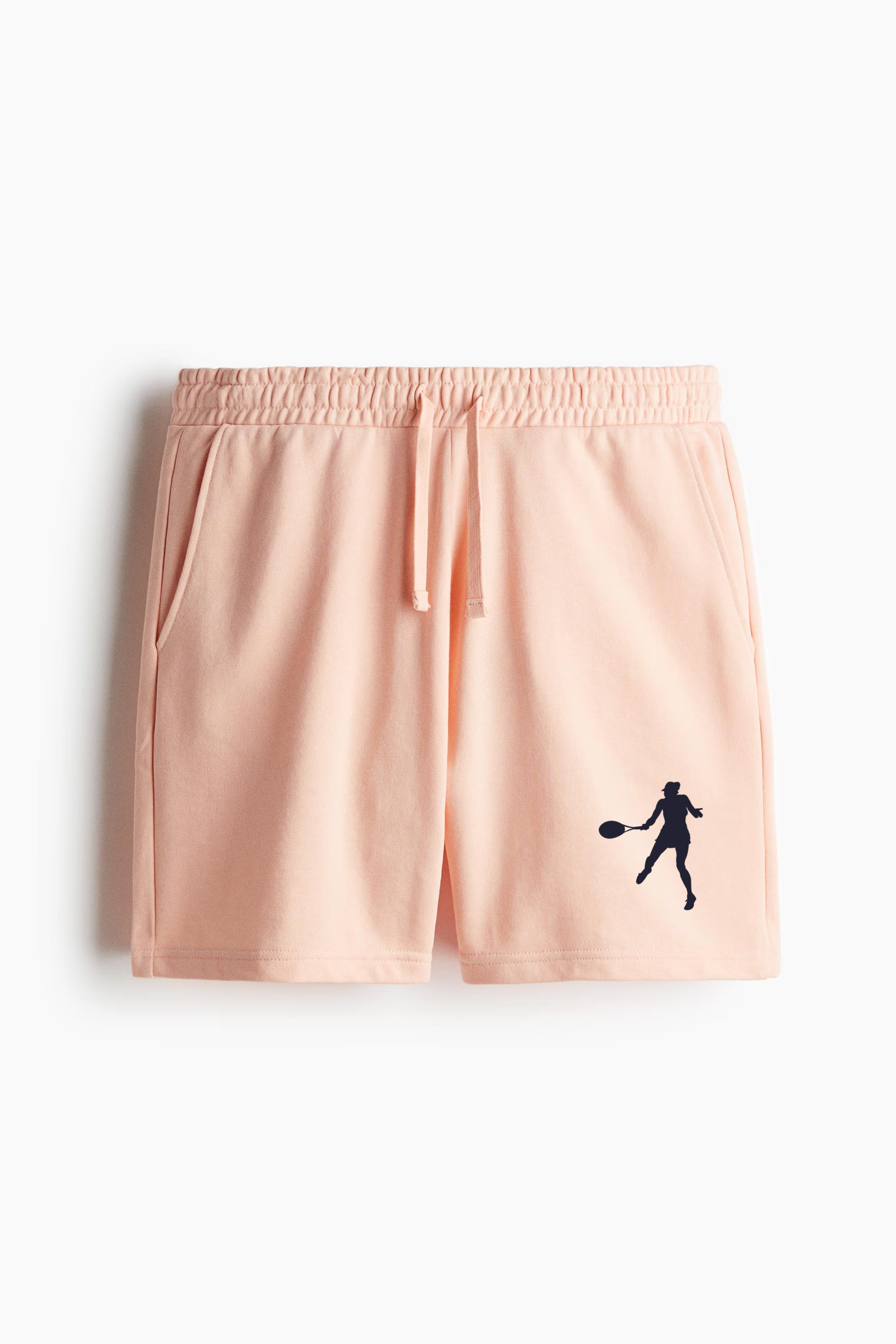 Tennis Player Girl Silhouette Relaxed-Fit Shorts - Image 3