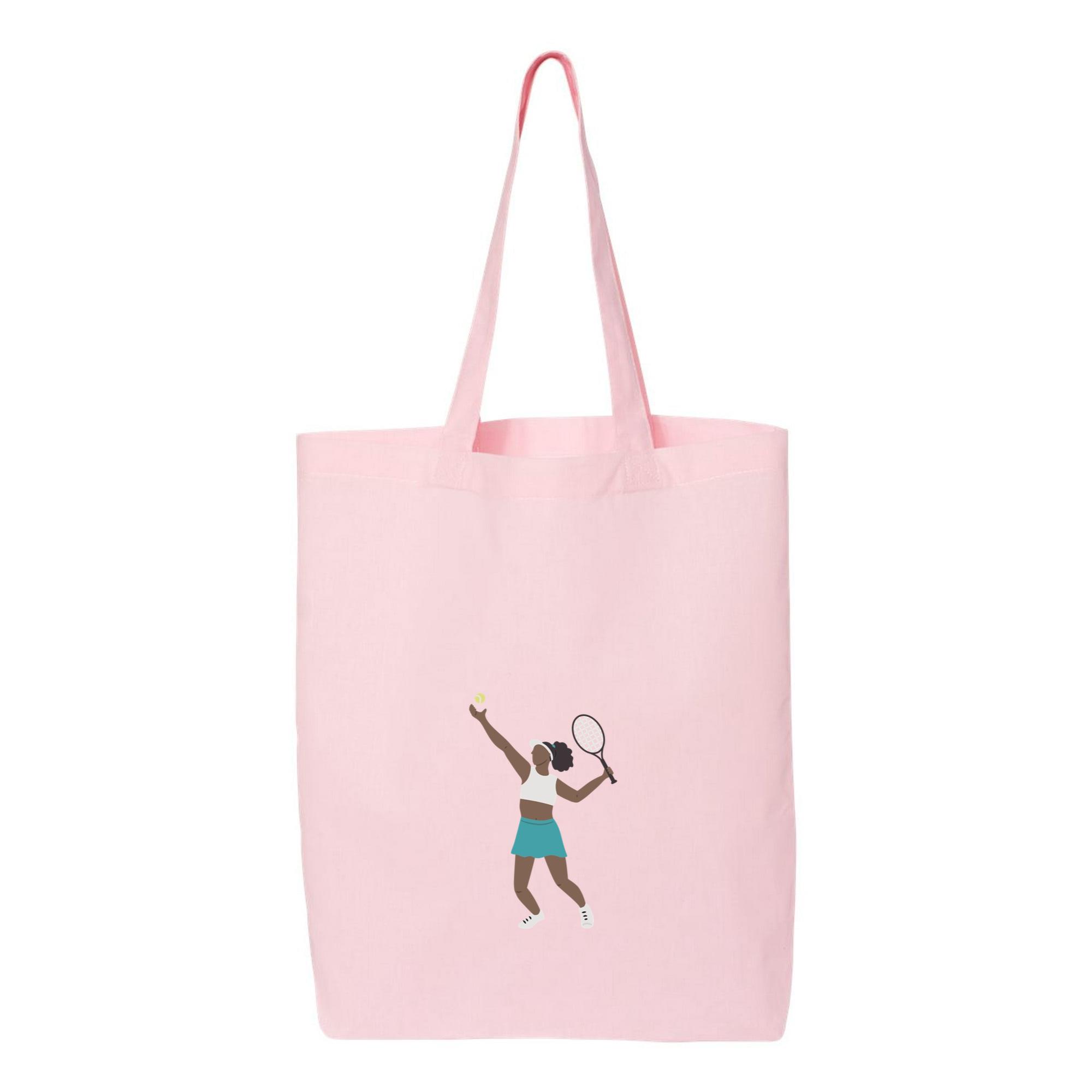Tennis Player With A Racquet And A Racket Canvas Tote Bag - Image 2