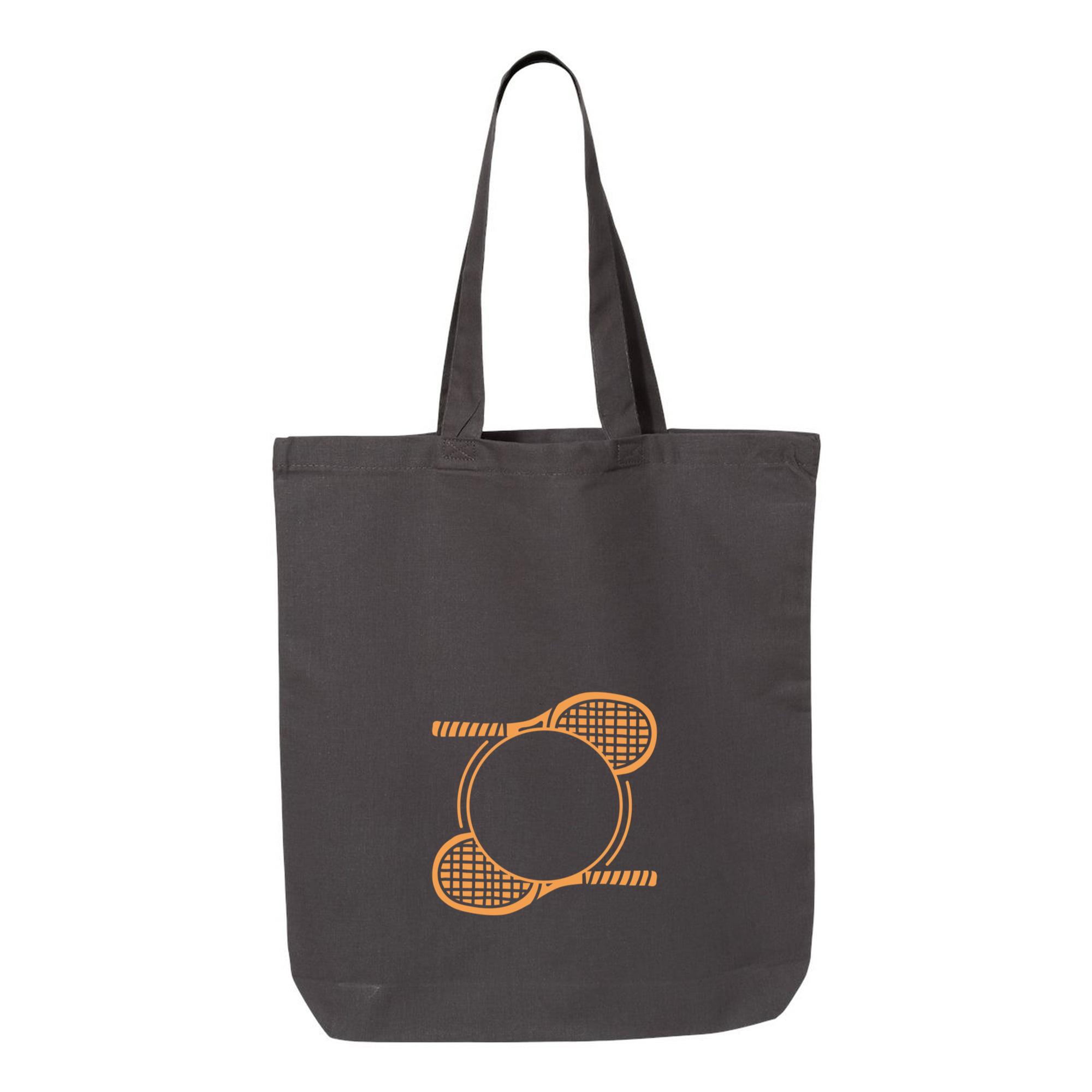 Tennis Racket In A Circle Canvas Tote Bag - Image 3