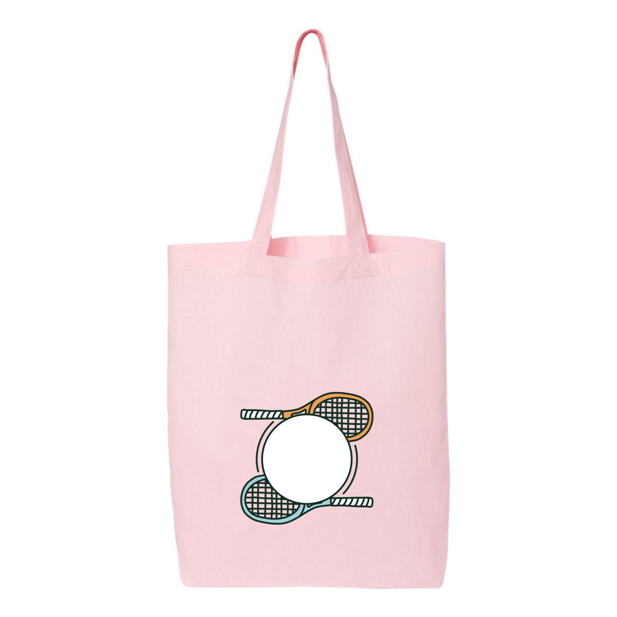 Tennis Rackets And A Circle Canvas Tote Bag - Image 2