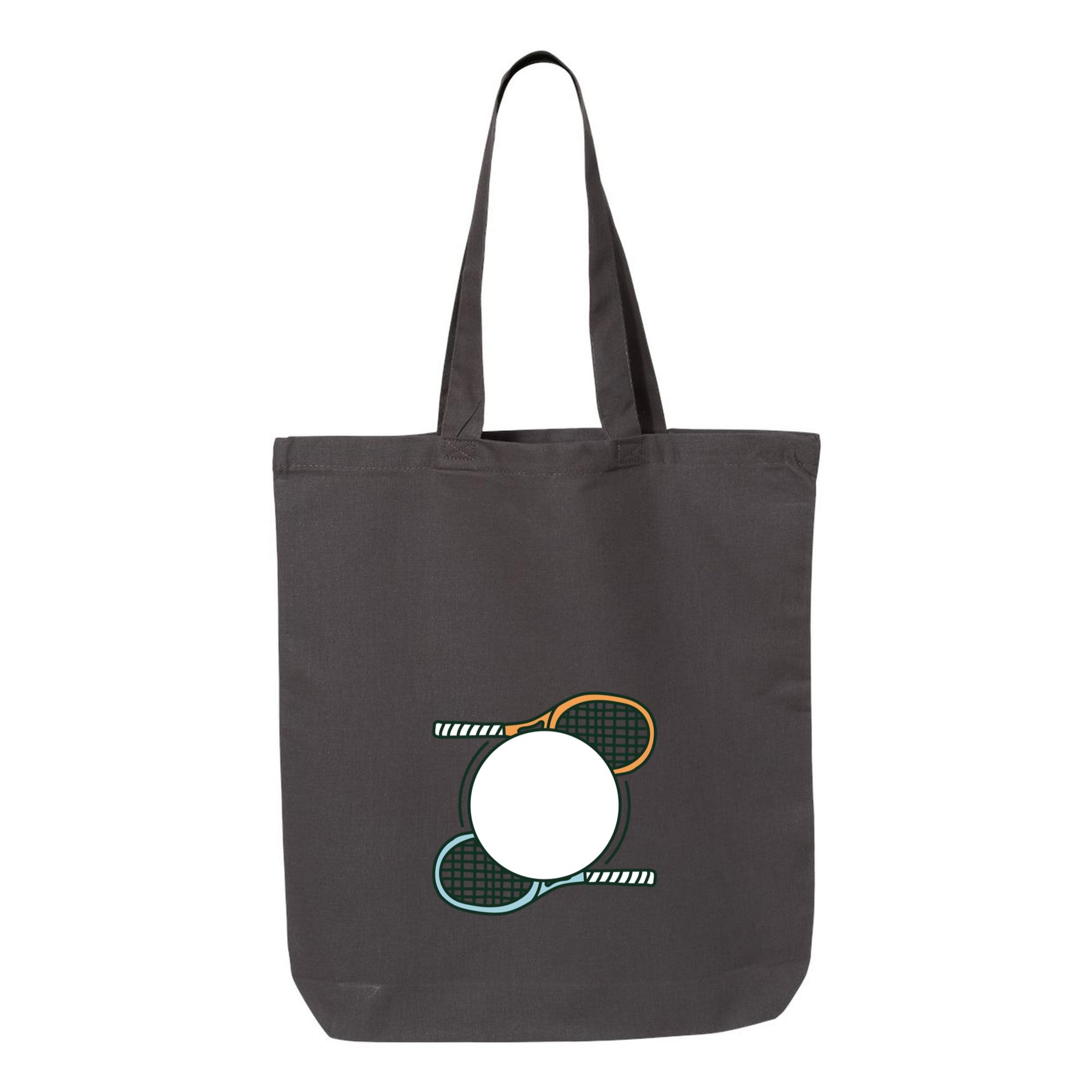 Tennis Rackets And A Circle Canvas Tote Bag - Image 3