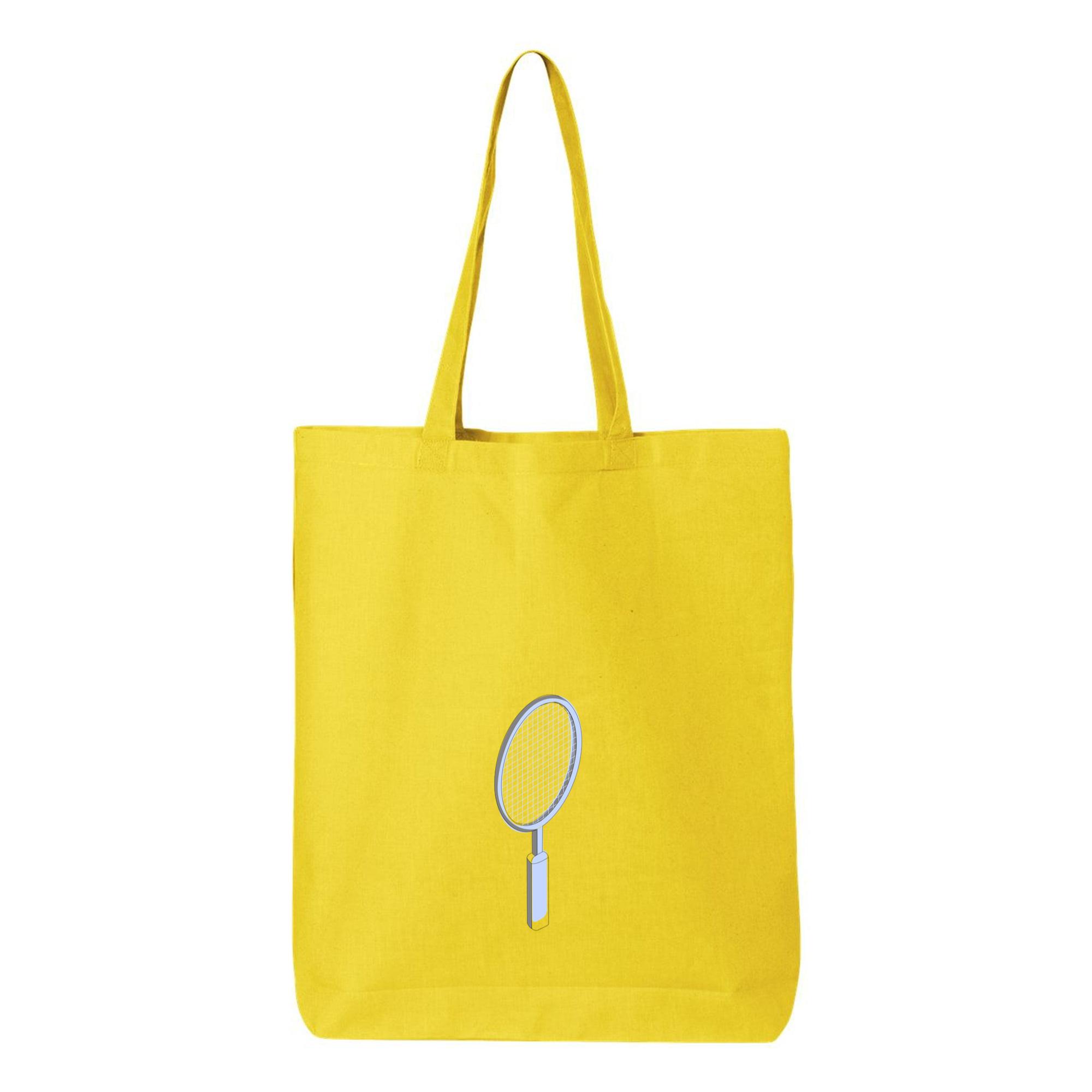Tennis Racquet Isometric Canvas Tote Bag - Image 4