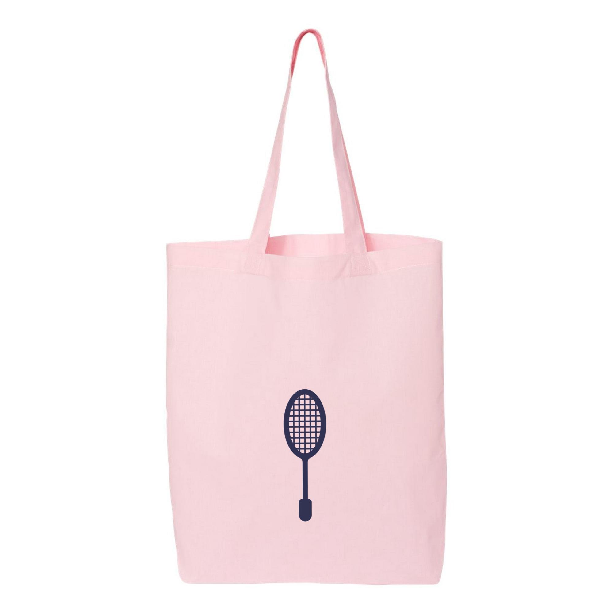 Tennis Racquet Silhouette Canvas Tote Bag - Image 2