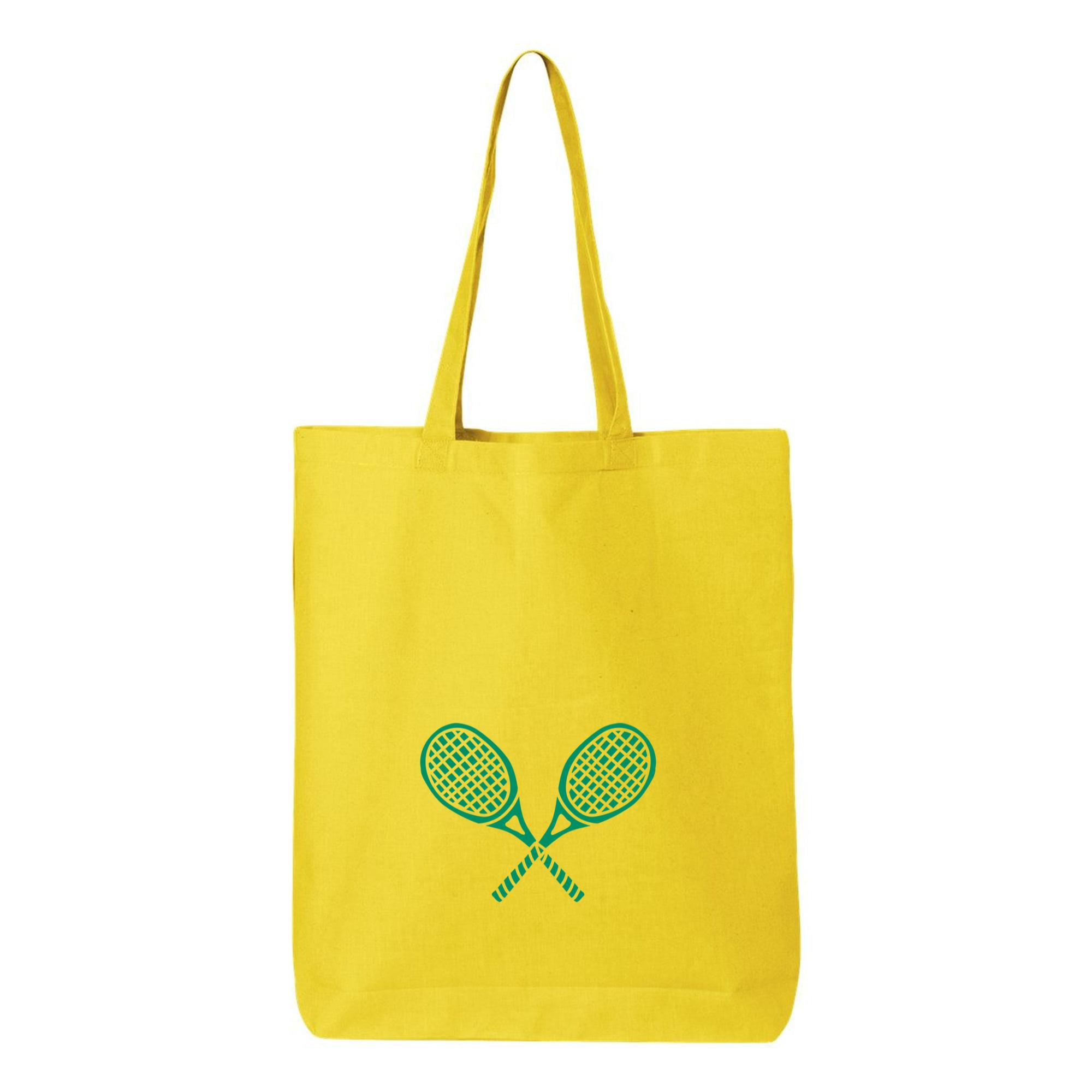 Tennis Racquets Cut Out Doodle Canvas Tote Bag - Image 4