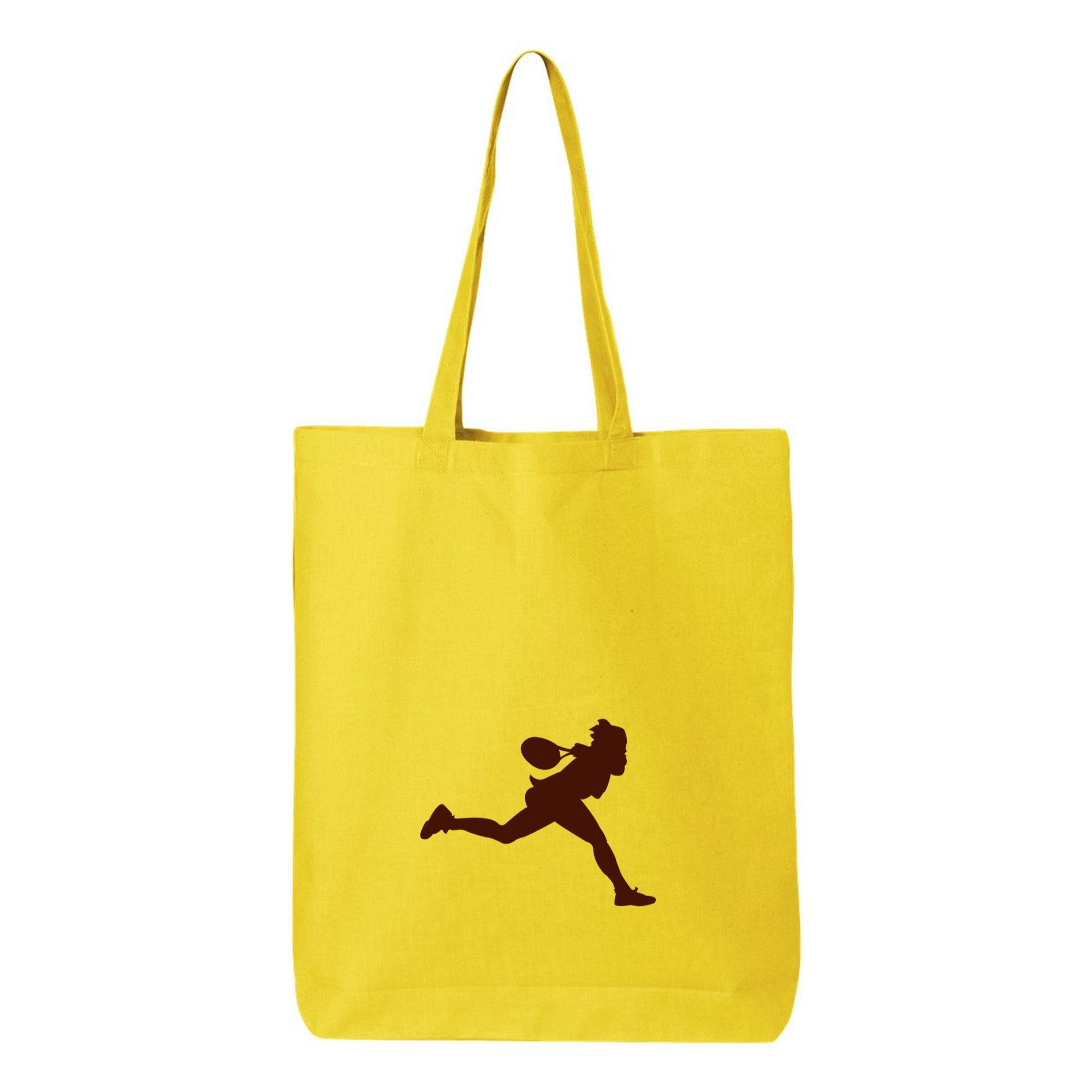 Tennis Shot White Sport Canvas Tote Bag - Image 4