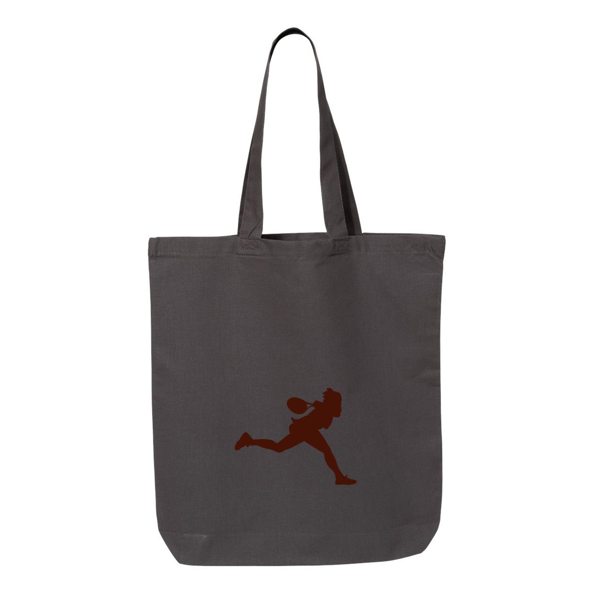 Tennis Shot White Sport Canvas Tote Bag - Image 3