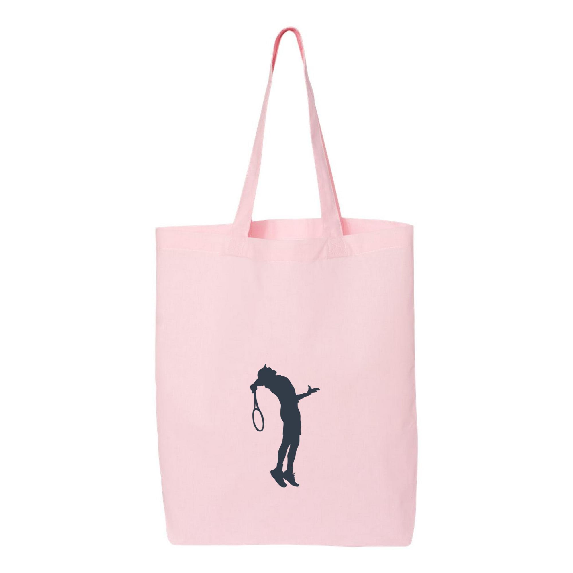 Tennis Sport Man Silhouette Canvas Tote Bag - Image 2