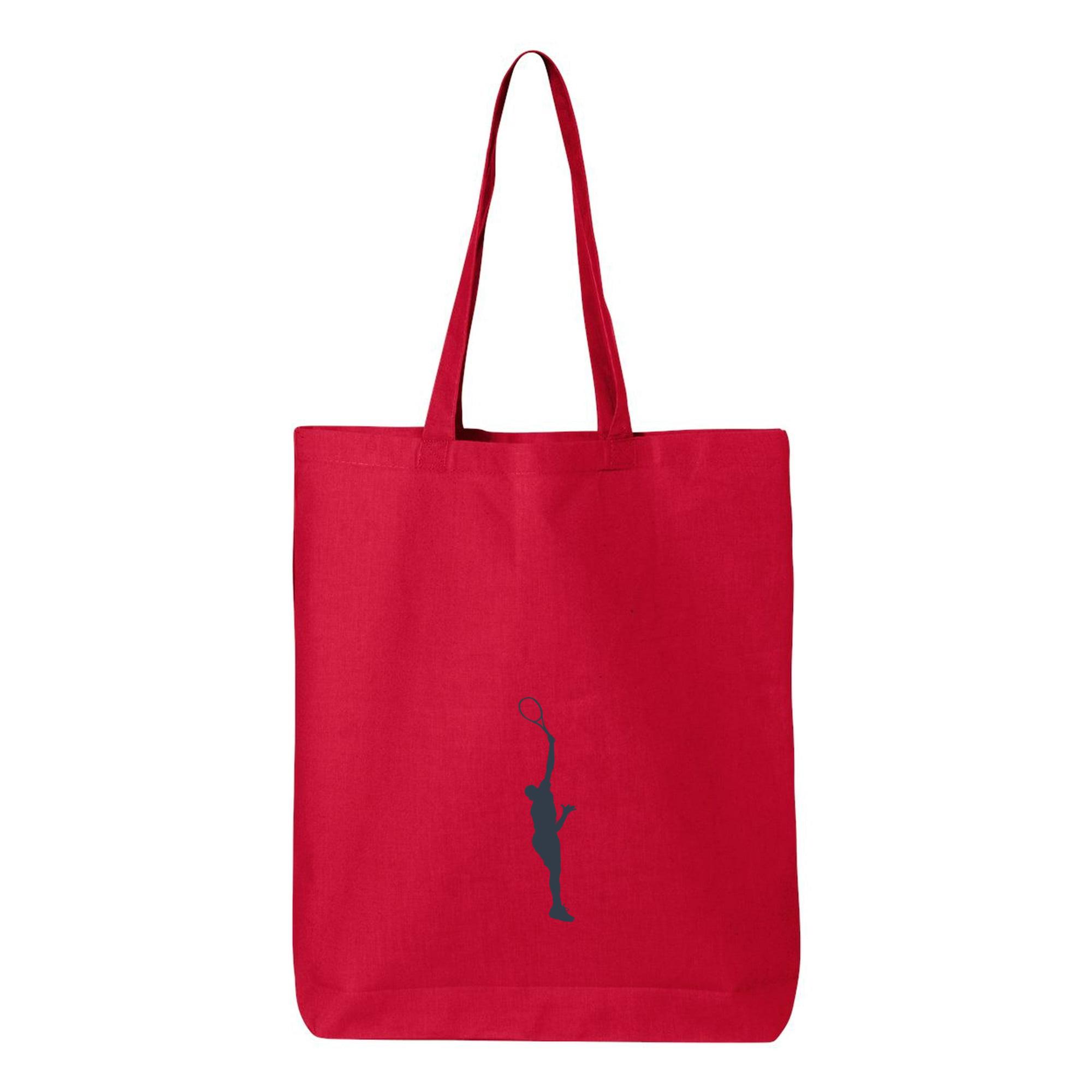 Tennis Sport People Man Silhouette Canvas Tote Bag 