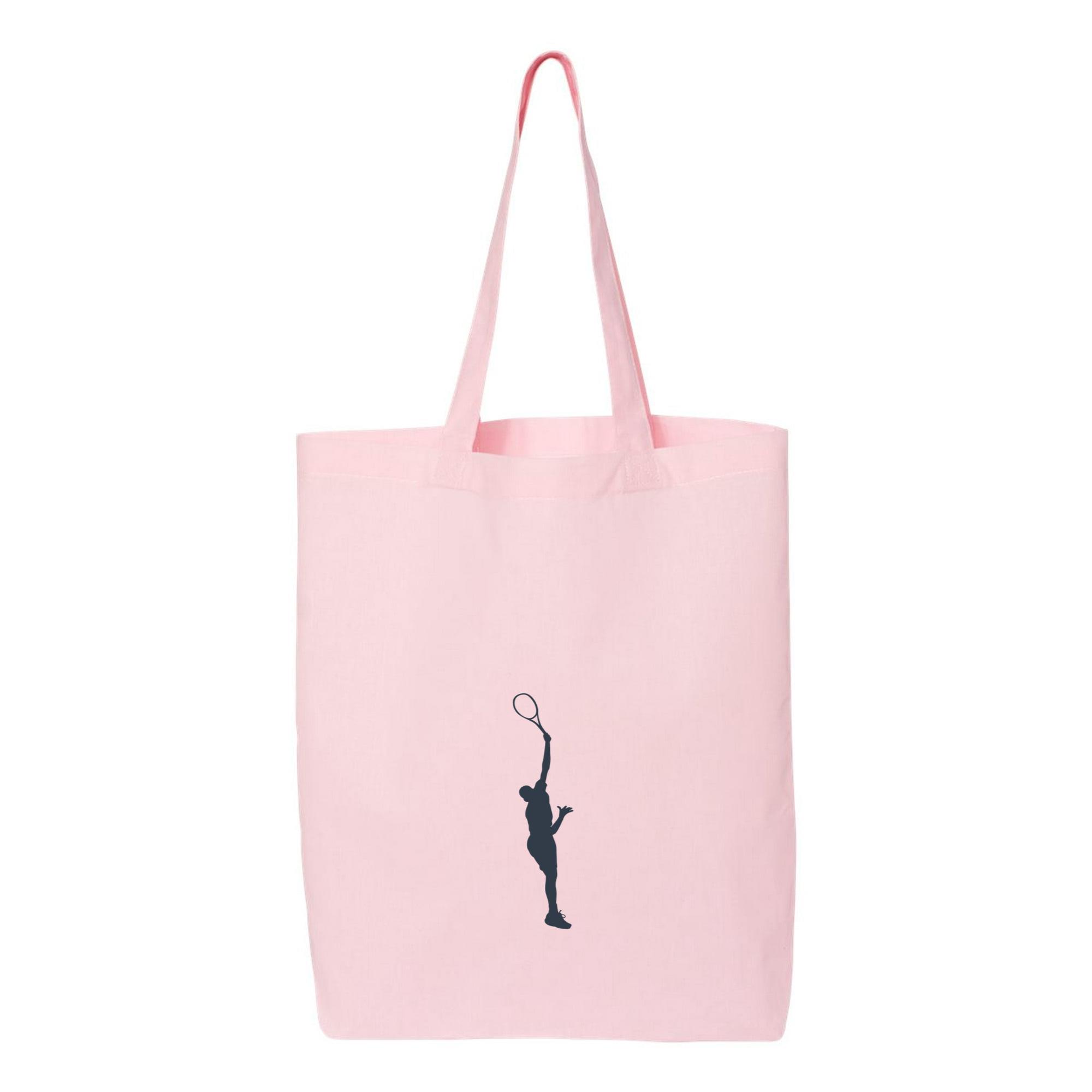 Tennis Sport People Man Silhouette Canvas Tote Bag - Image 2