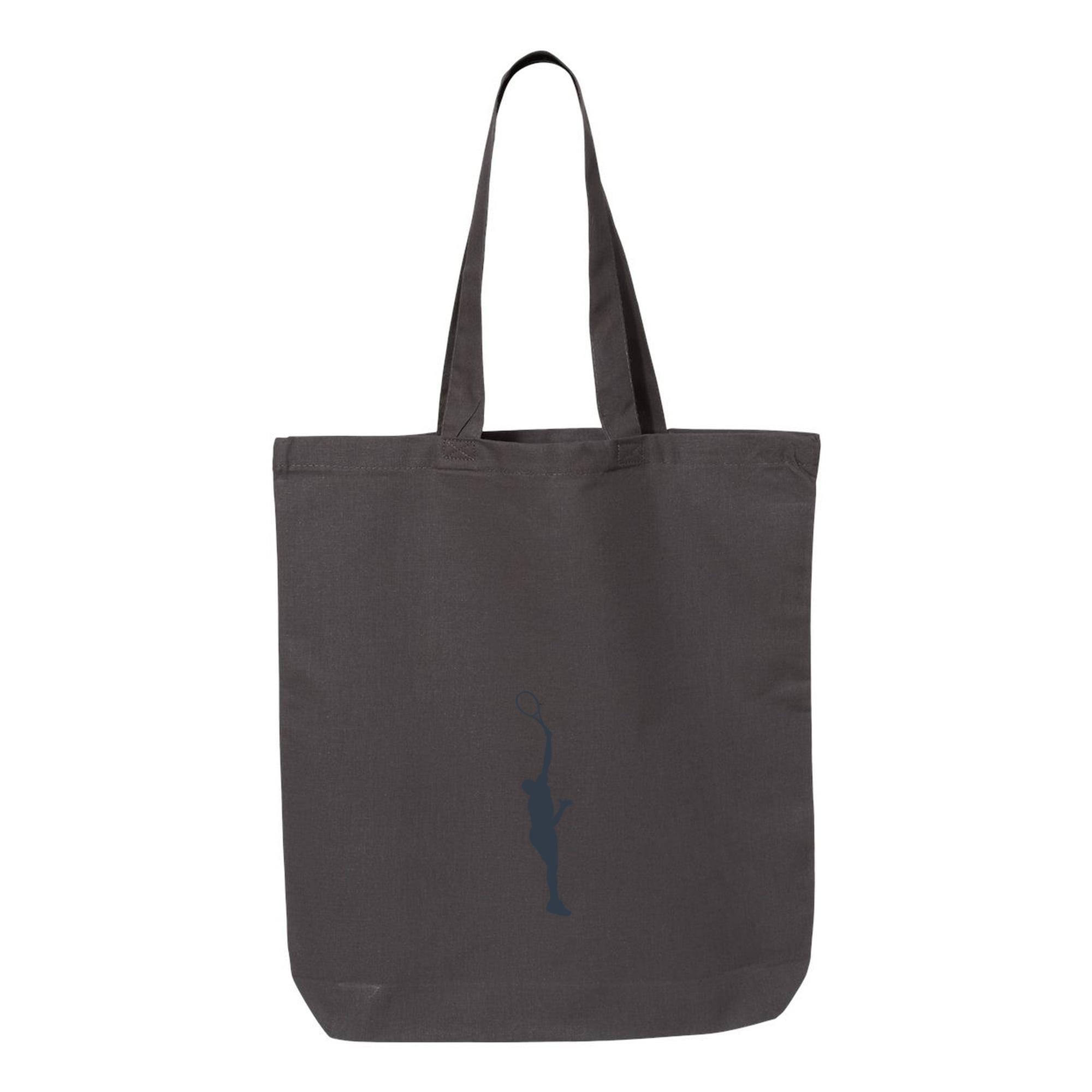 Tennis Sport People Man Silhouette Canvas Tote Bag - Image 3