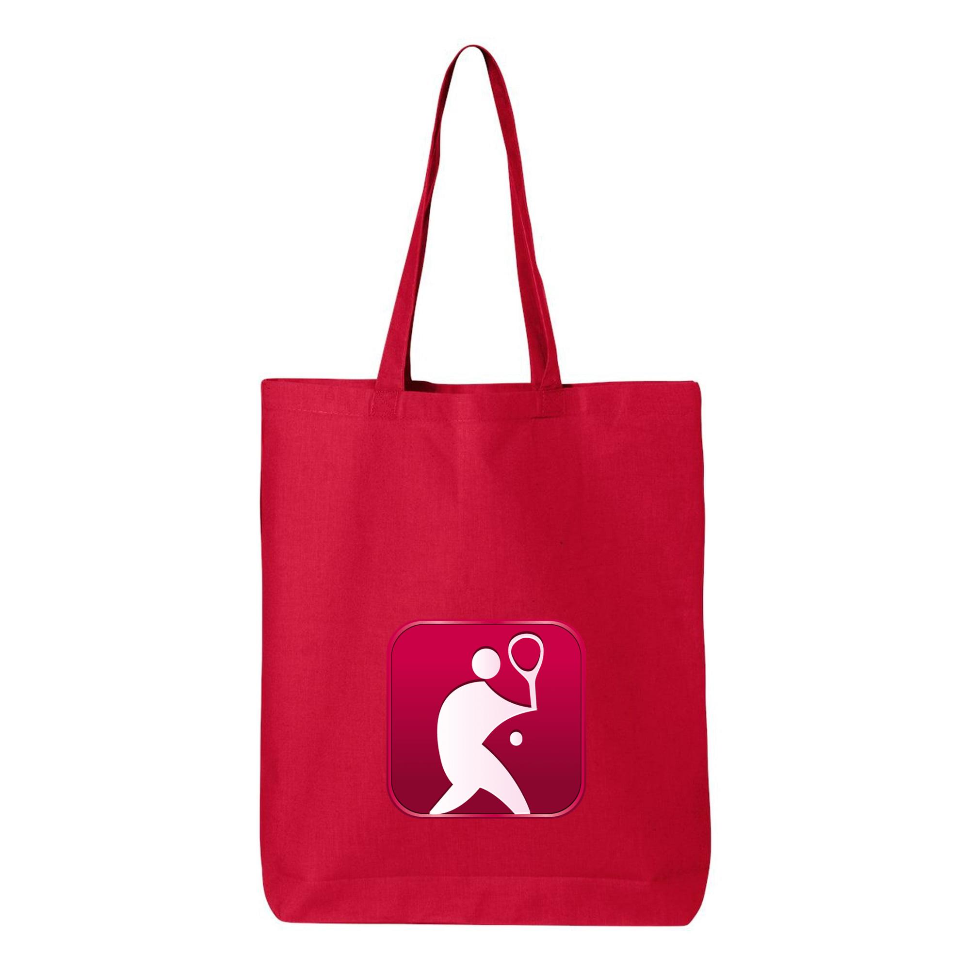 Tennis Square Icon Canvas Tote Bag 