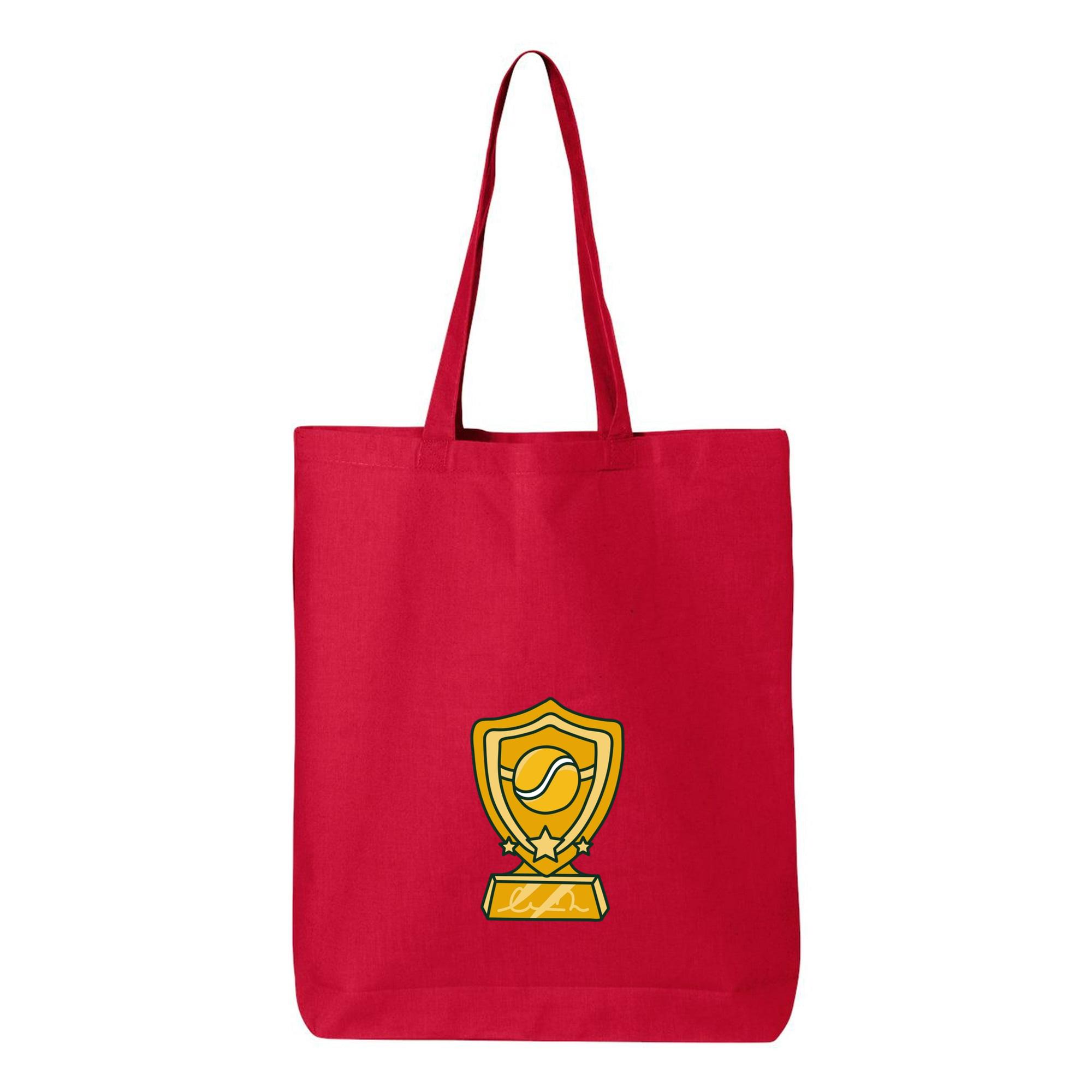 Tennis Trophy Doodle Canvas Tote Bag 