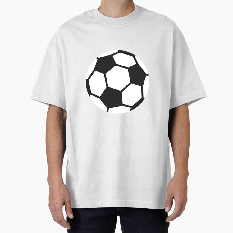 Traditional Soccer Ball Flat Oversized T-Shirt 
