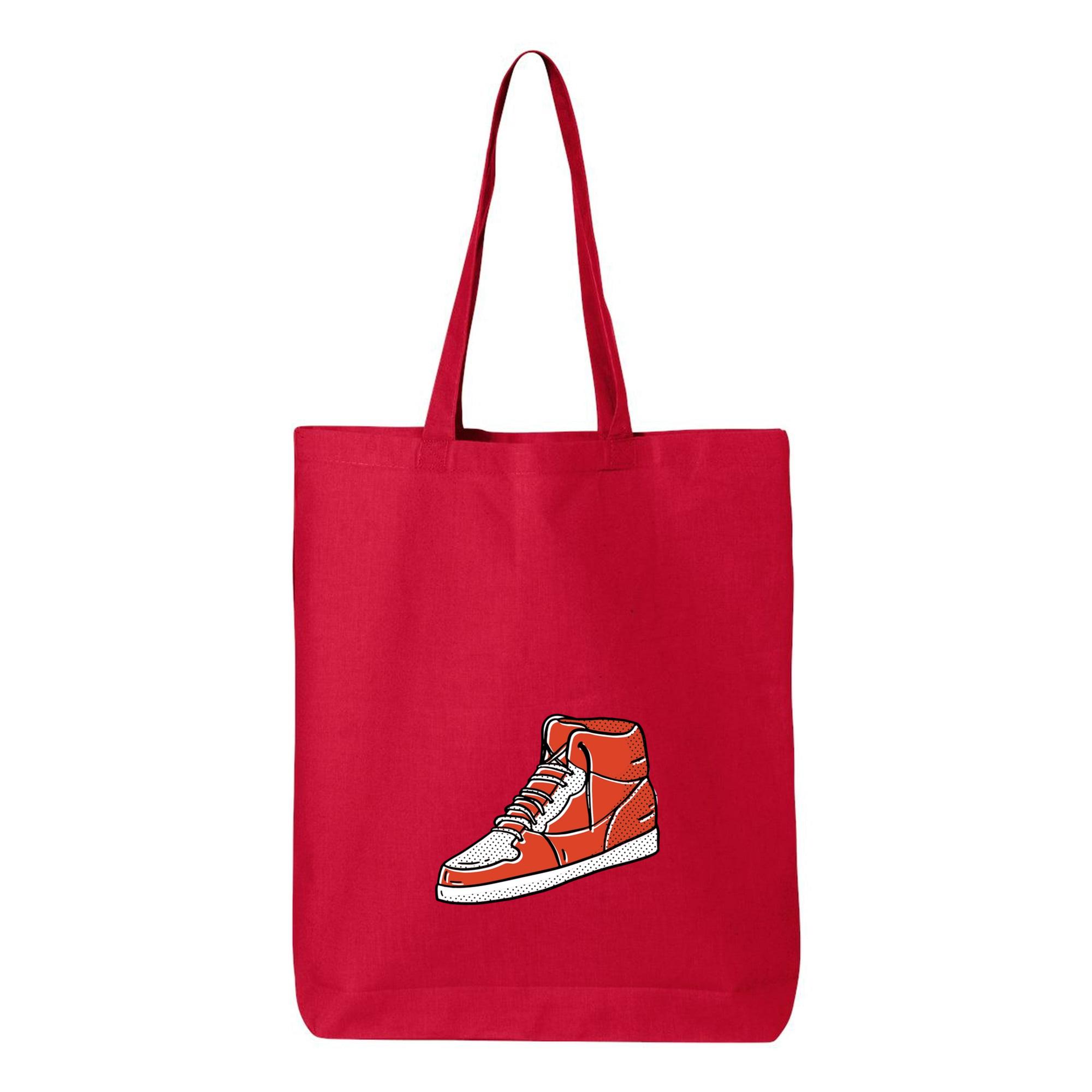 Vintage Sneaker Color Stroke Canvas Tote Bag 