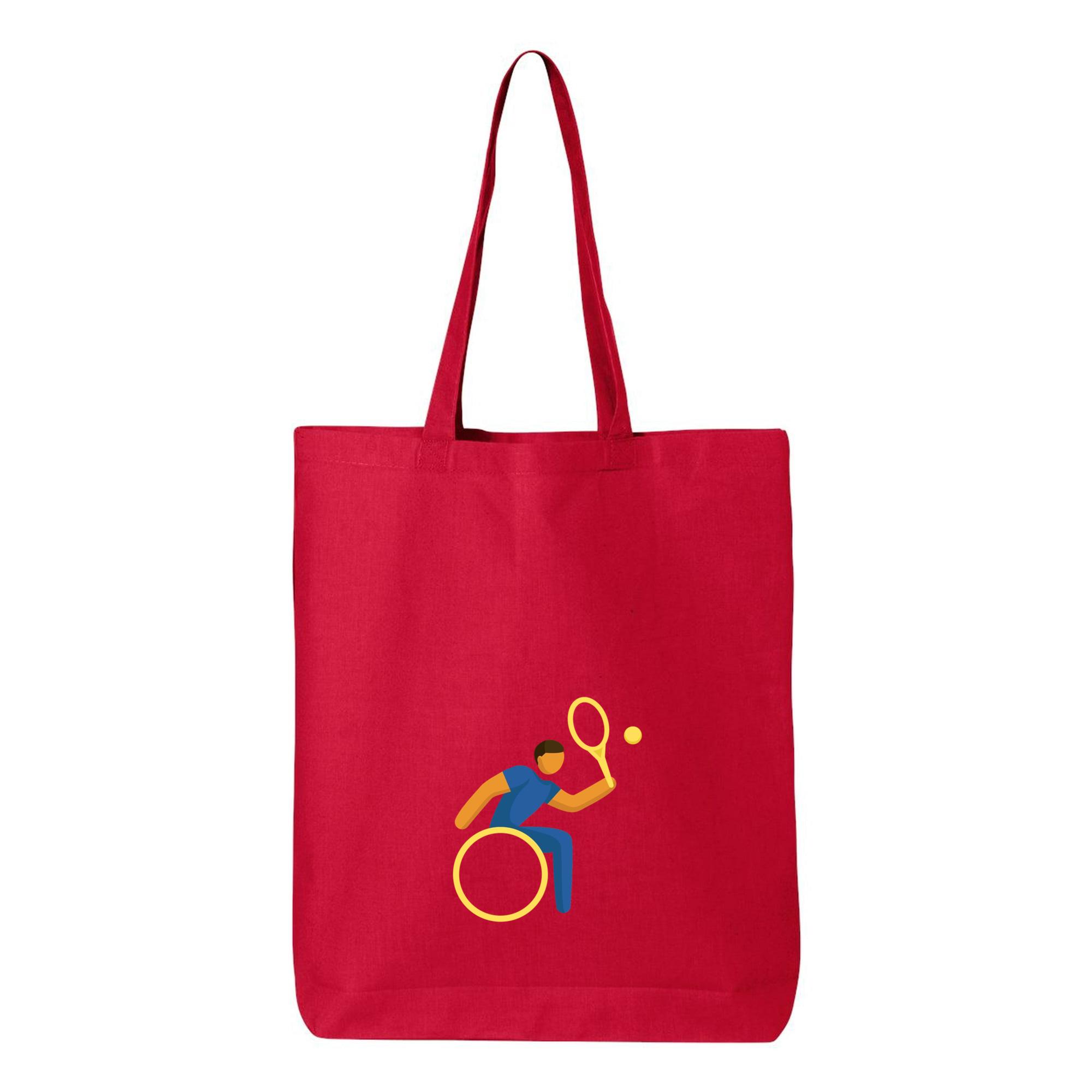 Wheelchair Tennis Pictogram Canvas Tote Bag 