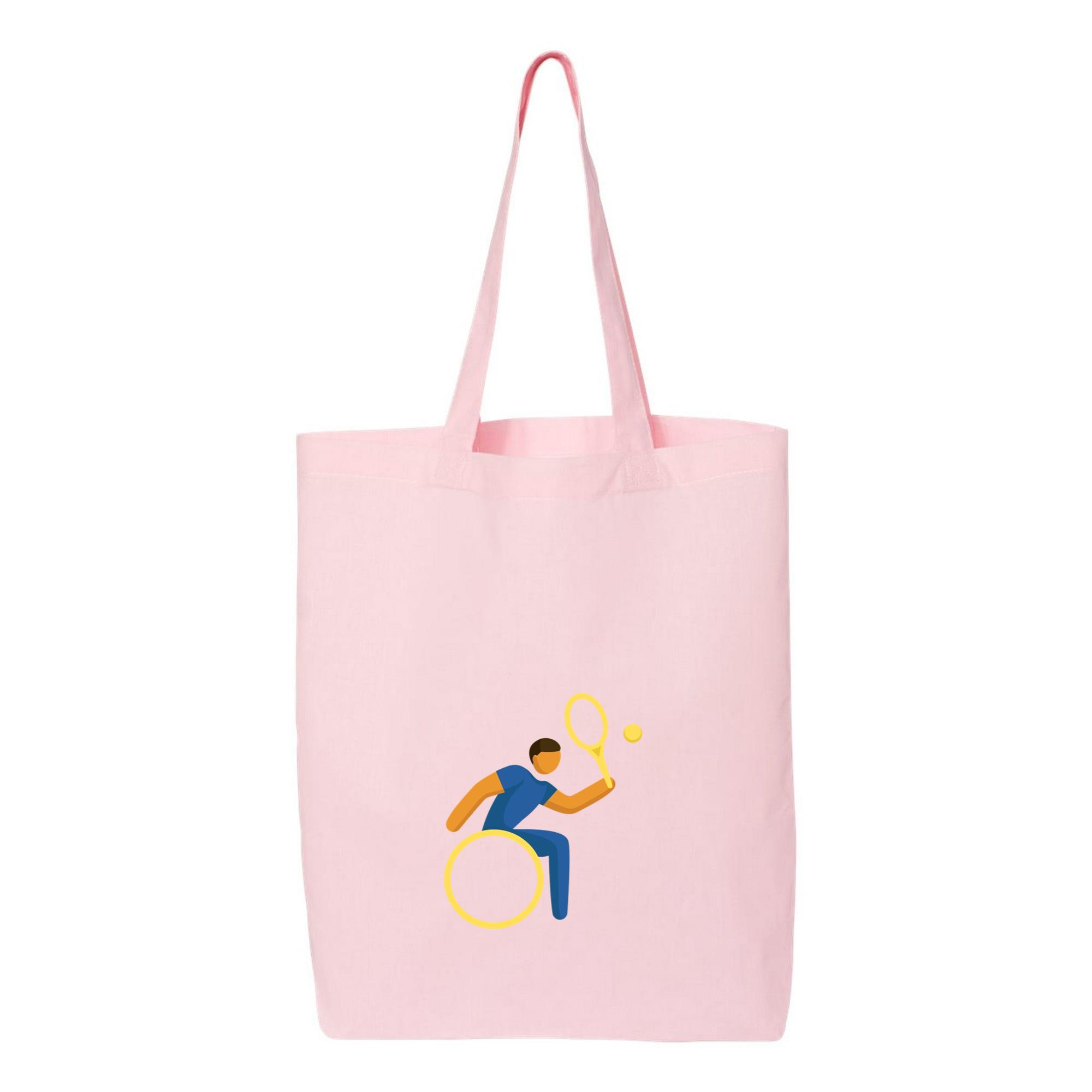 Wheelchair Tennis Pictogram Canvas Tote Bag - Image 2