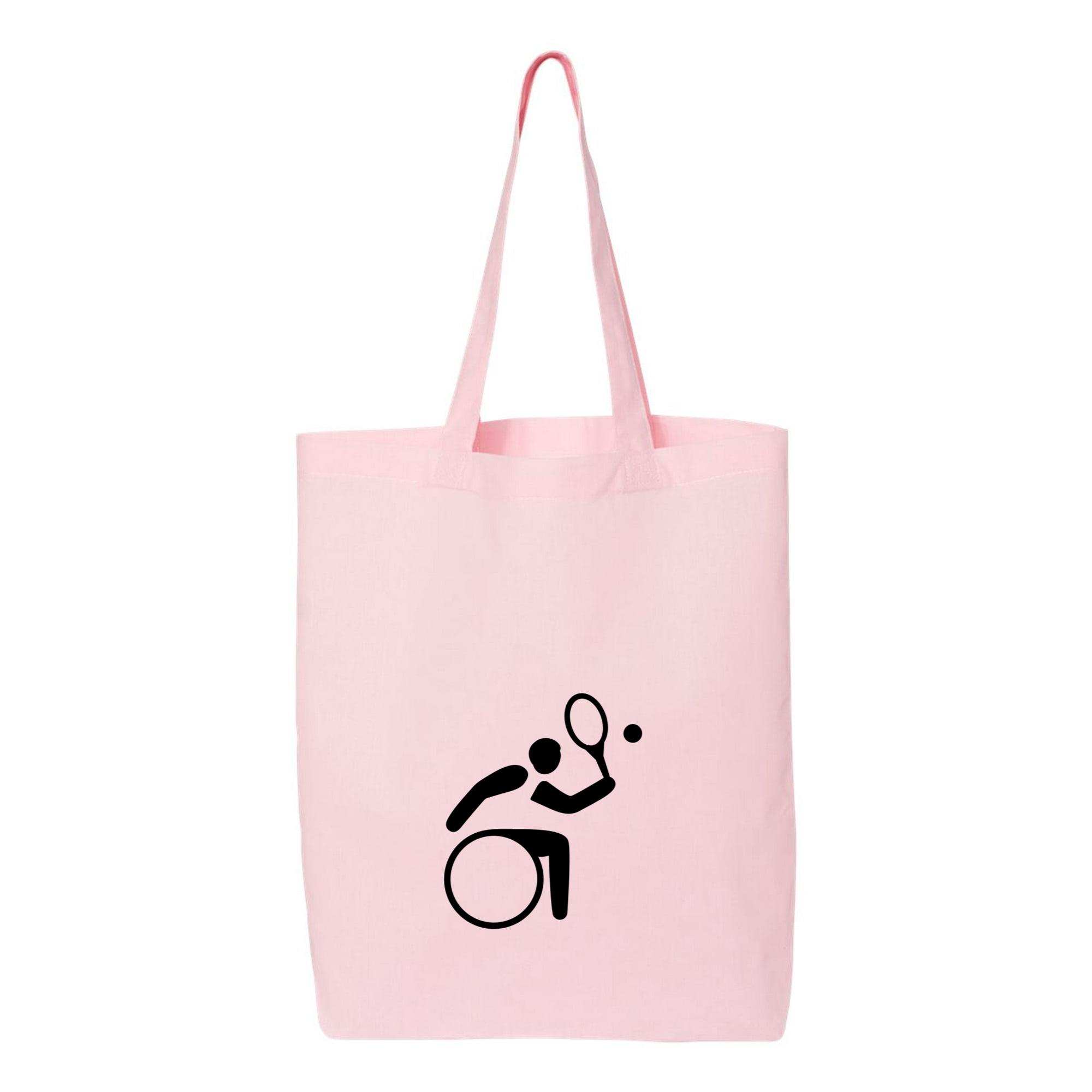 Wheelchair Tennis Silhouette Canvas Tote Bag - Image 2