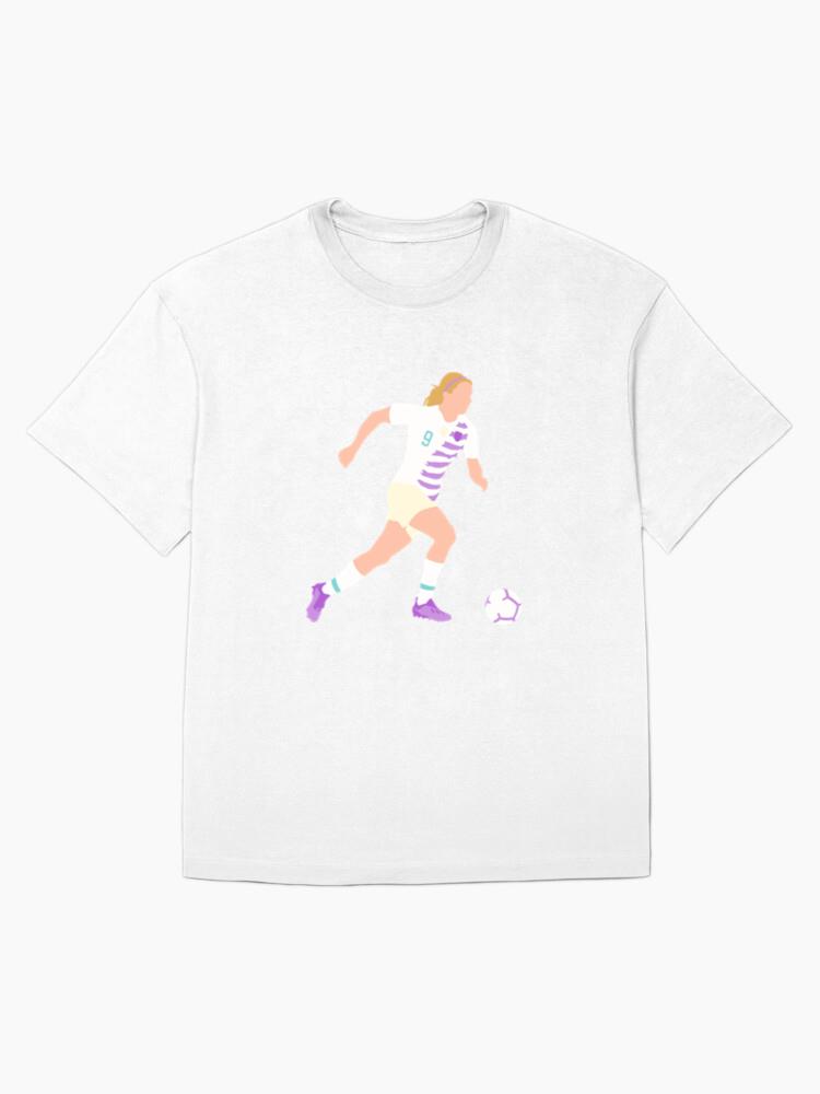 Woman Soccer Player Kicking Flat Oversized T-Shirt - Image 4
