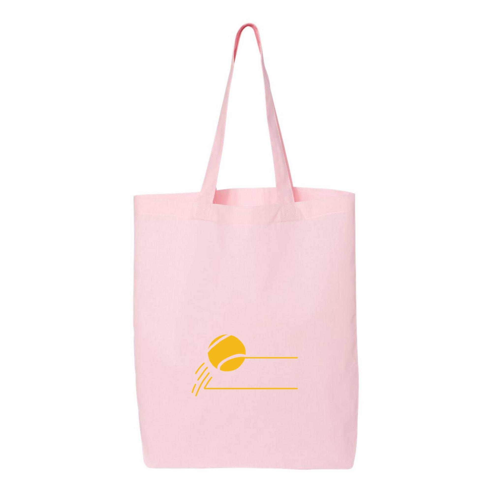 Yellow Tennis Ball Badge Canvas Tote Bag - Image 2